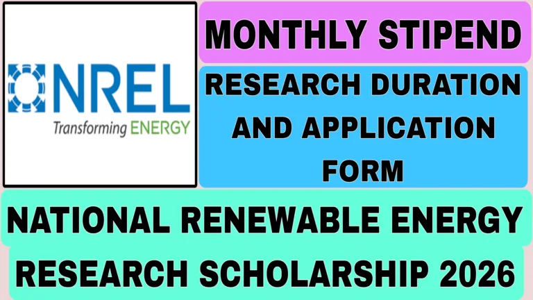 National Renewable Energy Research Scholarship 2026