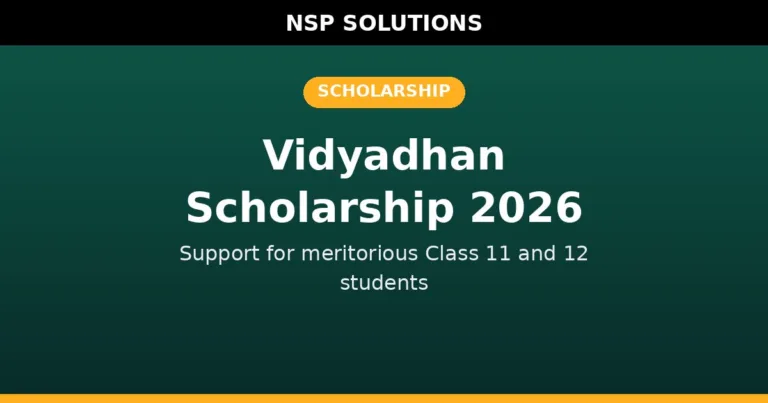 Vidyadhan Scholarship 2026