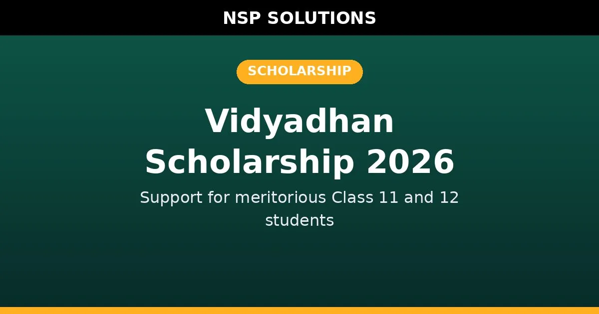 Vidyadhan Scholarship 2026